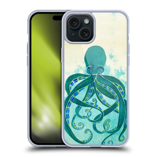 Cat Coquillette Sea Octopus Soft Gel Case for Apple iPhone 15 Plus