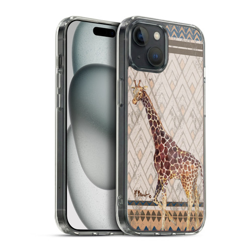 Paul Brent Animals Tribal Giraffe Soft Gel Case for Apple iPhone 15 Plus & MagSafe