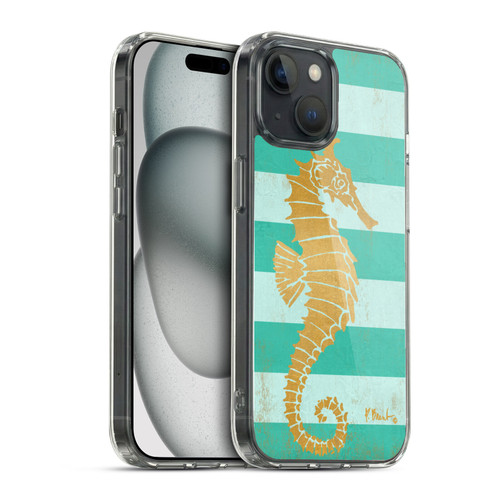 Paul Brent Coastal Gold Seahorse Soft Gel Case for Apple iPhone 15 & MagSafe