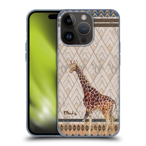 Paul Brent Animals Tribal Giraffe Soft Gel Case for Apple iPhone 15 Pro