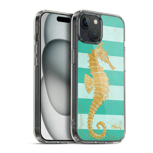 Paul Brent Coastal Gold Seahorse Soft Gel Case for Apple iPhone 15 Plus & MagSafe