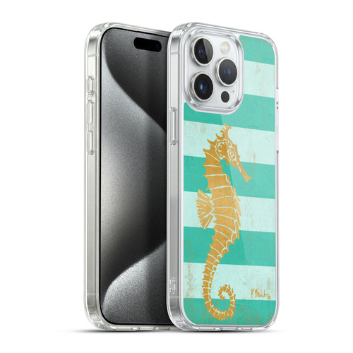 Paul Brent Coastal Gold Seahorse Soft Gel Case for Apple iPhone 15 Pro Max & MagSafe