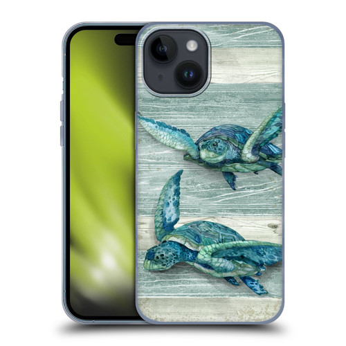 Paul Brent Sea Creatures Turtle Soft Gel Case for Apple iPhone 15