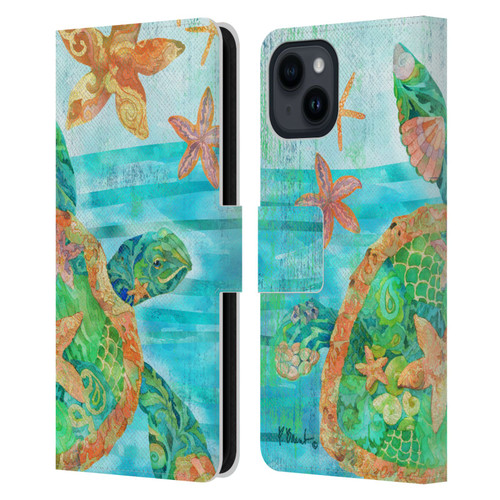 Paul Brent Coastal Nassau Turtle Leather Book Wallet Case Cover For Apple iPhone 15