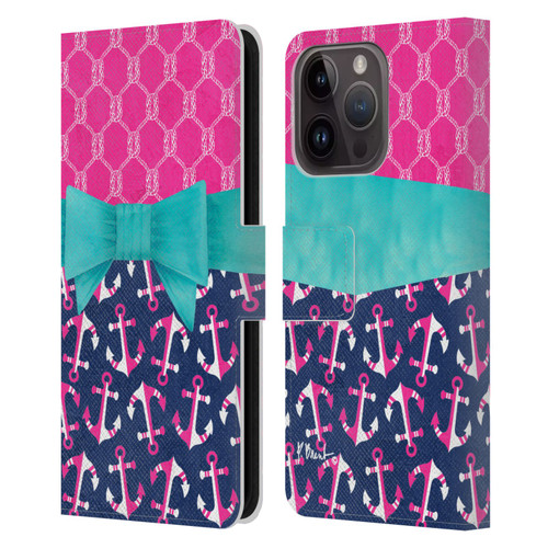 Paul Brent Nautical Bow Leather Book Wallet Case Cover For Apple iPhone 15 Pro