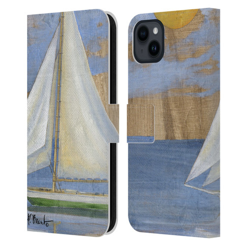Paul Brent Ocean Serene Sailboat Leather Book Wallet Case Cover For Apple iPhone 15 Plus
