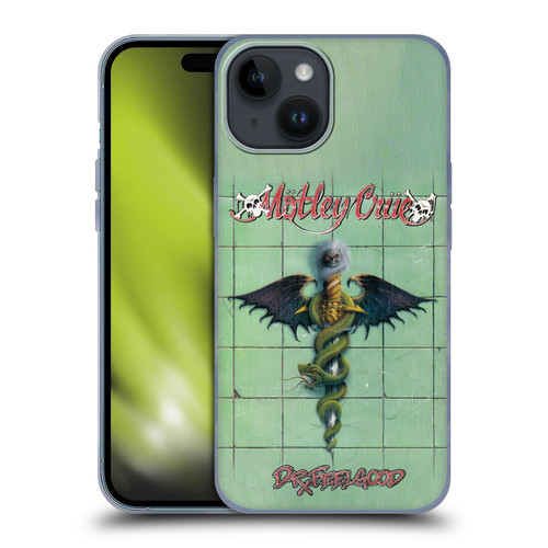 Motley Crue Albums Dr. Feelgood Soft Gel Case for Apple iPhone 15