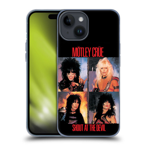 Motley Crue Albums Shout At The Devil Soft Gel Case for Apple iPhone 15