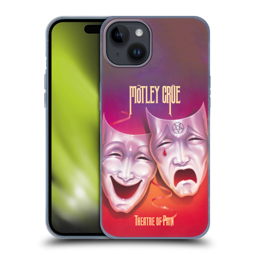 Motley Crue Albums Theater Of Pain Soft Gel Case for Apple iPhone 15 Plus