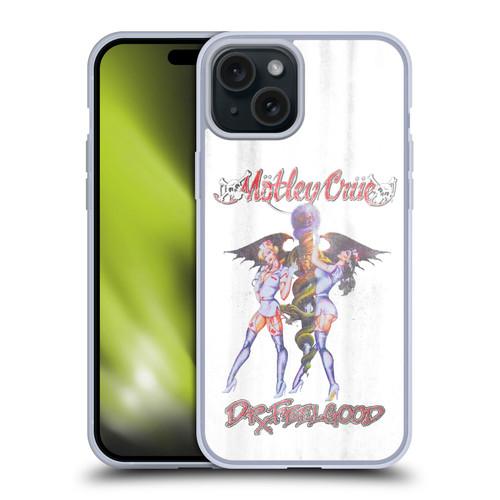 Motley Crue Key Art Dr. Feelgood Vintage Soft Gel Case for Apple iPhone 15 Plus
