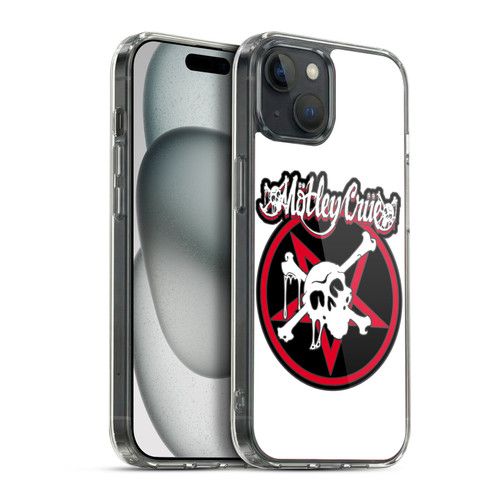 Motley Crue Logos Dr. Feelgood Skull Soft Gel Case for Apple iPhone 15 Plus & MagSafe
