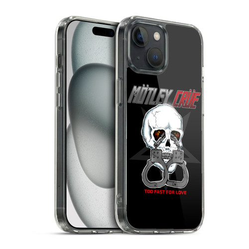 Motley Crue Logos Too Fast For Love Skull Soft Gel Case for Apple iPhone 15 & MagSafe