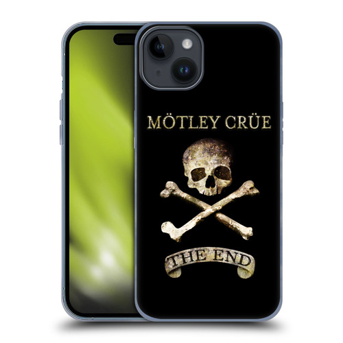 Motley Crue Logos The End Soft Gel Case for Apple iPhone 15 Plus