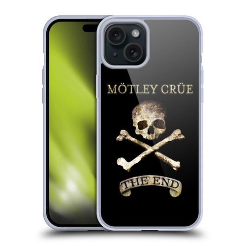 Motley Crue Logos The End Soft Gel Case for Apple iPhone 15 Plus