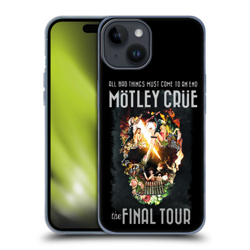 Motley Crue Tours All Bad Things Final Soft Gel Case for Apple iPhone 15