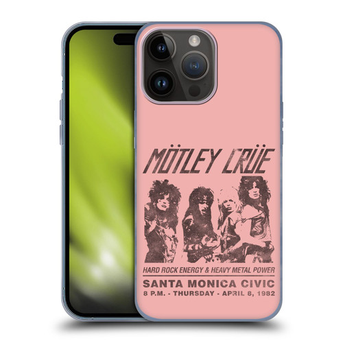 Motley Crue Tours Santa Monica Soft Gel Case for Apple iPhone 15 Pro Max