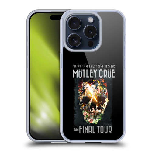 Motley Crue Tours All Bad Things Final Soft Gel Case for Apple iPhone 15 Pro