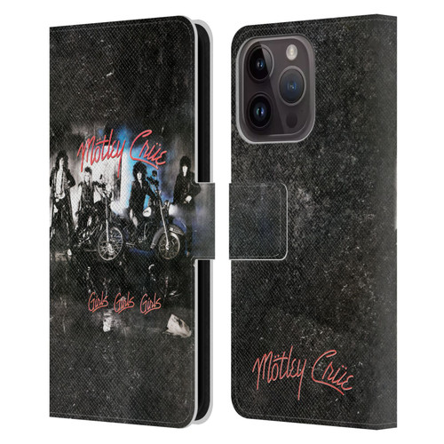 Motley Crue Albums Girls Girls Girls Leather Book Wallet Case Cover For Apple iPhone 15 Pro