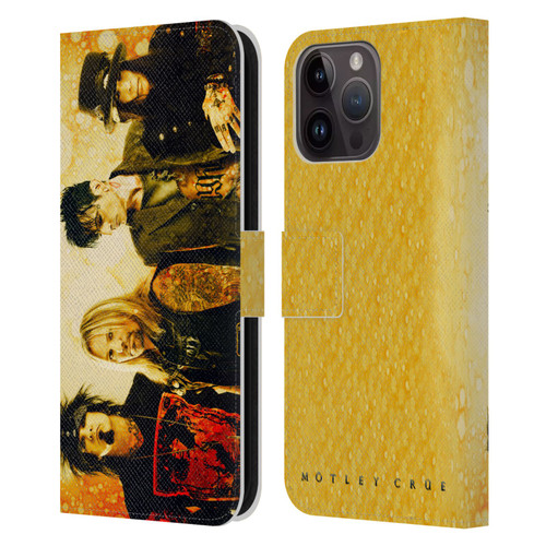 Motley Crue Tours Rock In Rio Brazil 2015 Leather Book Wallet Case Cover For Apple iPhone 15 Pro Max