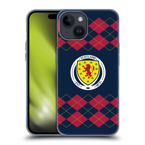 Scotland National Football Team Logo 2 Argyle Soft Gel Case for Apple iPhone 15