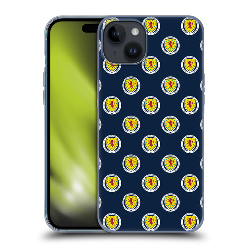 Scotland National Football Team Logo 2 Pattern Soft Gel Case for Apple iPhone 15 Plus