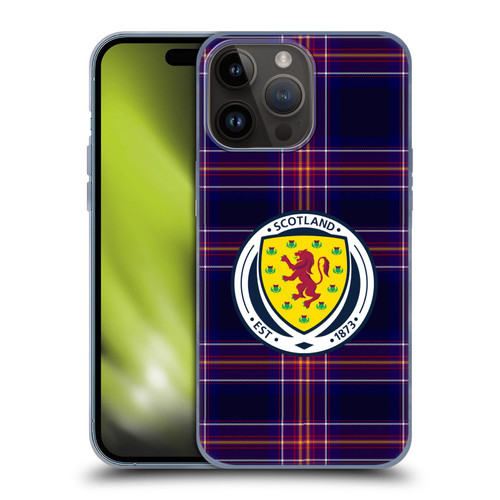 Scotland National Football Team Logo 2 Tartan Soft Gel Case for Apple iPhone 15 Pro Max