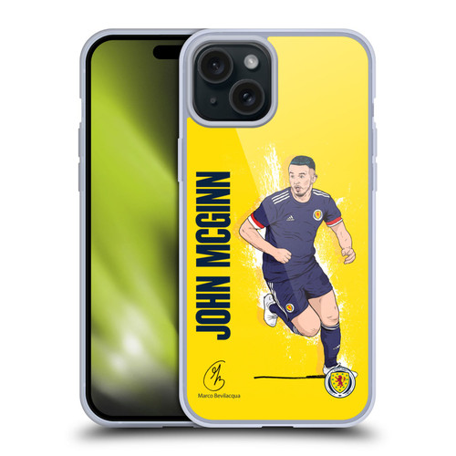 Scotland National Football Team Players John McGinn Soft Gel Case for Apple iPhone 15 Plus