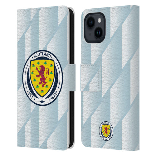Scotland National Football Team Kits 2020-2021 Away Leather Book Wallet Case Cover For Apple iPhone 15