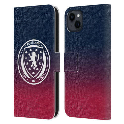 Scotland National Football Team Logo 2 Gradient Leather Book Wallet Case Cover For Apple iPhone 15 Plus