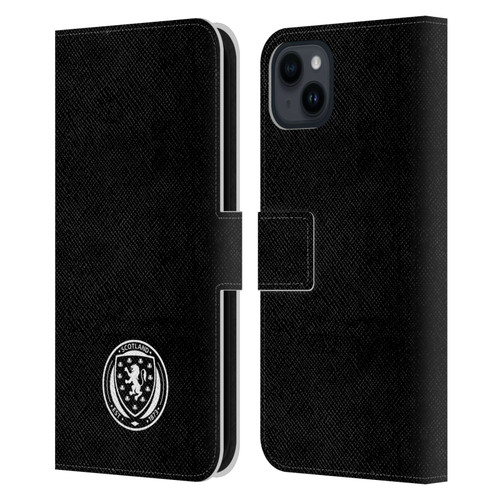 Scotland National Football Team Logo 2 Plain Leather Book Wallet Case Cover For Apple iPhone 15 Plus