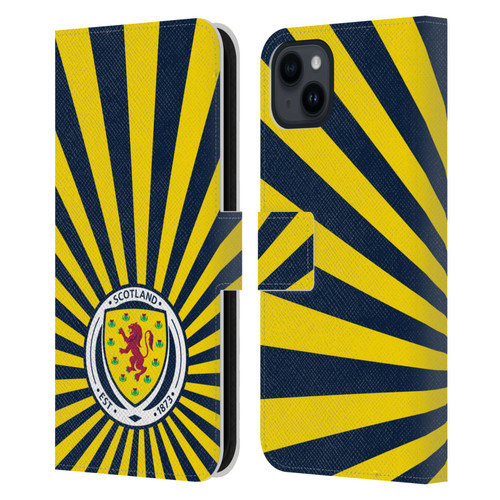 Scotland National Football Team Logo 2 Sun Rays Leather Book Wallet Case Cover For Apple iPhone 15 Plus