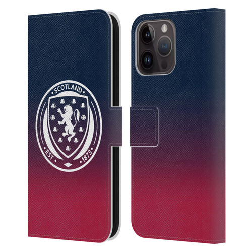 Scotland National Football Team Logo 2 Gradient Leather Book Wallet Case Cover For Apple iPhone 15 Pro Max