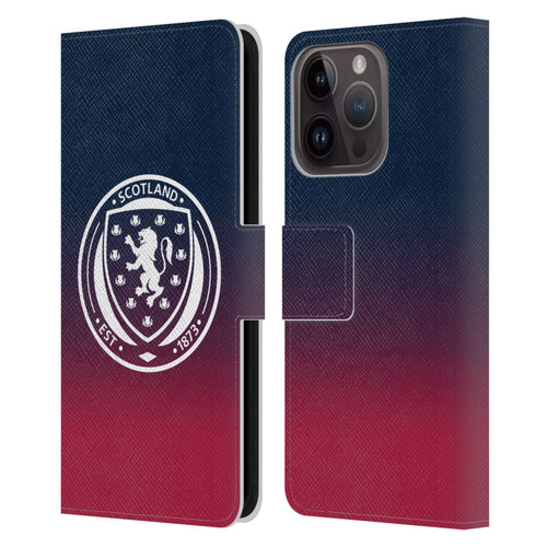 Scotland National Football Team Logo 2 Gradient Leather Book Wallet Case Cover For Apple iPhone 15 Pro