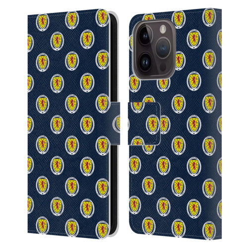Scotland National Football Team Logo 2 Pattern Leather Book Wallet Case Cover For Apple iPhone 15 Pro
