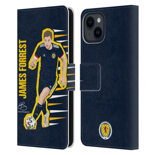 Scotland National Football Team Players James Forrest Leather Book Wallet Case Cover For Apple iPhone 15
