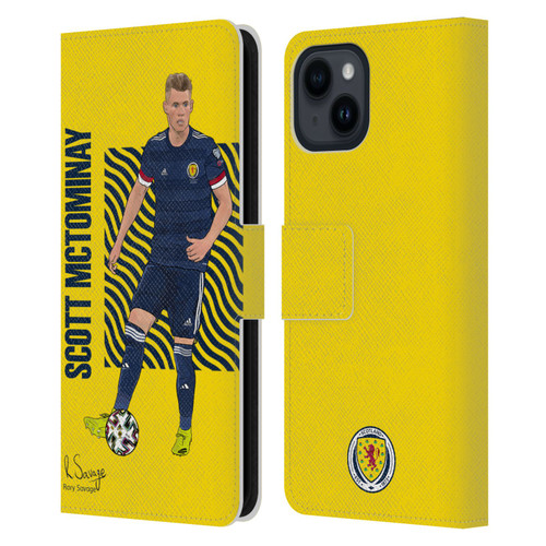 Scotland National Football Team Players Scott McTominay Leather Book Wallet Case Cover For Apple iPhone 15