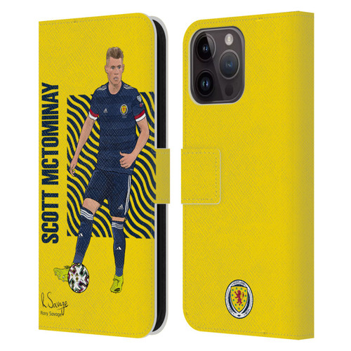 Scotland National Football Team Players Scott McTominay Leather Book Wallet Case Cover For Apple iPhone 15 Pro Max