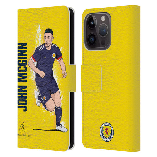 Scotland National Football Team Players John McGinn Leather Book Wallet Case Cover For Apple iPhone 15 Pro