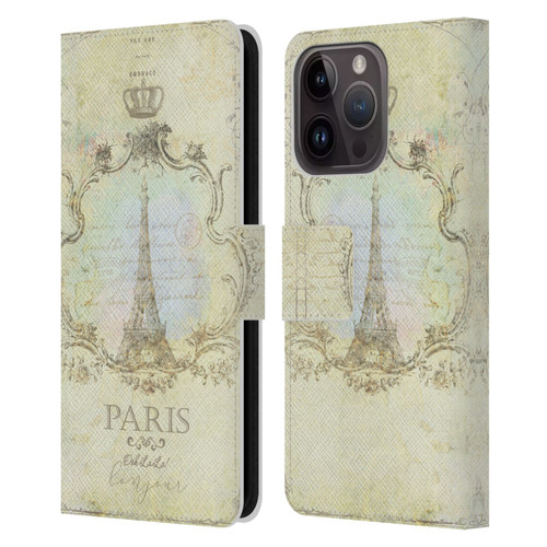 Jena DellaGrottaglia Assorted Paris My Embrace Leather Book Wallet Case Cover For Apple iPhone 15 Pro