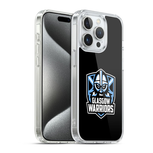 Glasgow Warriors Logo Plain Black Soft Gel Case for Apple iPhone 15 Pro & MagSafe