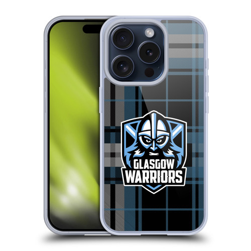 Glasgow Warriors Logo Tartan Soft Gel Case for Apple iPhone 15 Pro