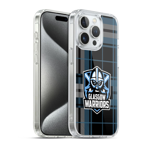 Glasgow Warriors Logo Tartan Soft Gel Case for Apple iPhone 15 Pro & MagSafe