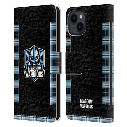 Glasgow Warriors 2020/21 Crest Kit Home Leather Book Wallet Case Cover For Apple iPhone 15