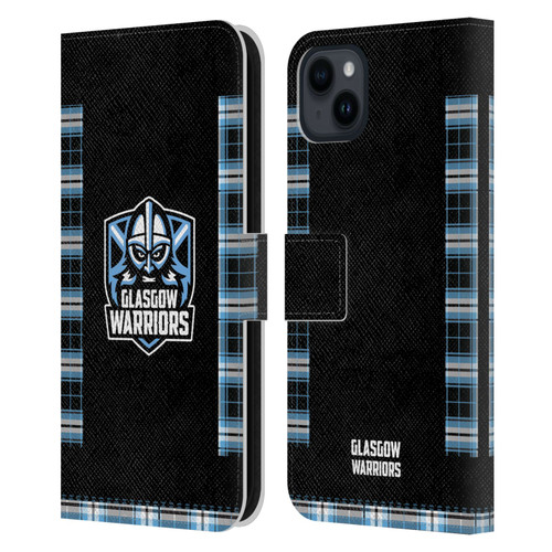 Glasgow Warriors 2020/21 Crest Kit Home Leather Book Wallet Case Cover For Apple iPhone 15 Plus