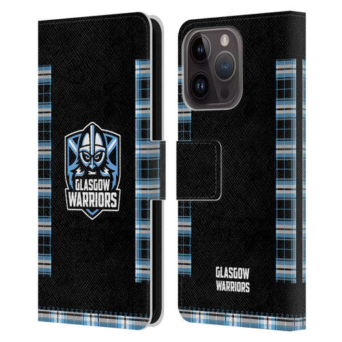 Glasgow Warriors 2020/21 Crest Kit Home Leather Book Wallet Case Cover For Apple iPhone 15 Pro