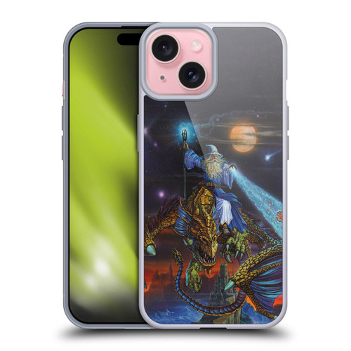 Ed Beard Jr Dragon Friendship Twilight Tempest Soft Gel Case for Apple iPhone 15 & MagSafe