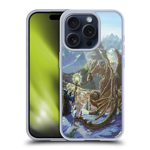 Ed Beard Jr Dragon Friendship Encounter Soft Gel Case for Apple iPhone 15 Pro & MagSafe