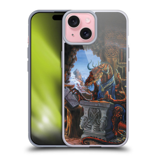 Ed Beard Jr Dragons Ancient Scholar Soft Gel Case for Apple iPhone 15