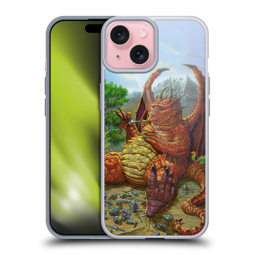 Ed Beard Jr Dragons Lunch With A Toothpick Soft Gel Case for Apple iPhone 15