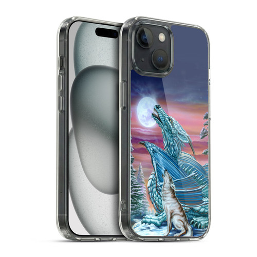 Ed Beard Jr Dragons Moon Song Wolf Moon Soft Gel Case for Apple iPhone 15 & MagSafe